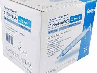 100 Jeringas desechables 5 ml Mercancías calificadas por Romed, solo pack estéril
