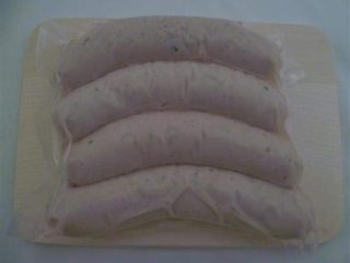 4 unidades de salchicha blanca bávara de Metzger, no es mercancía de fábrica Wurst Baviera.