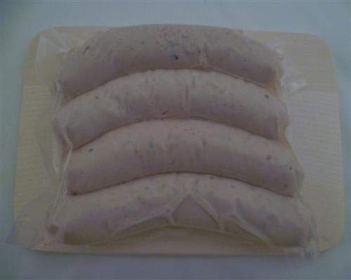 4 unidades de salchicha blanca bávara de Metzger, no es mercancía de fábrica Wurst Baviera.