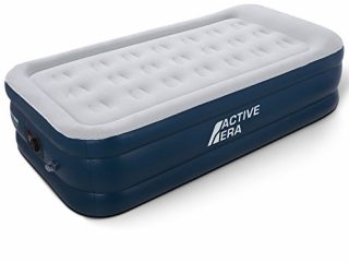 Active Era, Colchón Hinchable Individual - :99 x 187 x 46 cm - con Válvula Eléctrica y Almohada Incorporada