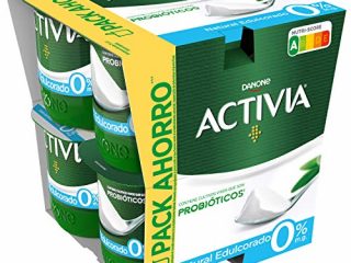 Activia Yogur 0%, Natural Edulcorado, 8 x 120g