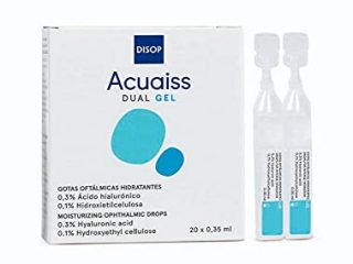 Acuaiss Dual Gel - Lágrima Artificial de Gel con Ácido Hialurónico contra la Sequedad Ocular Moderada y Severa. Sin Conservantes. Monodosis 20 x 0,35 ml