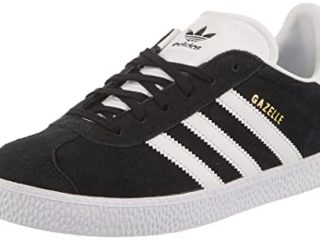 ADIDAS Gazelle J, Zapatillas Unisex Adulto, Negro (Core Black/Footwear White/Gold Metallic 0), 38 EU
