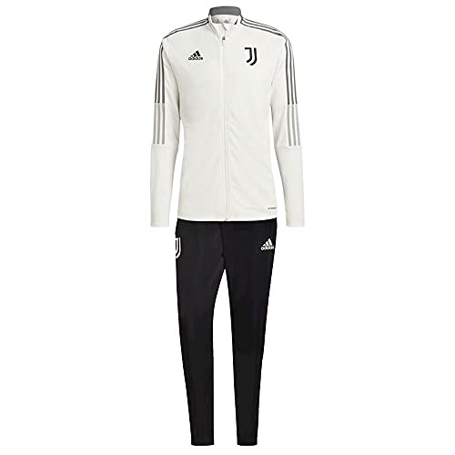 adidas JUVE TK Suit Tracksuit, Top:Core White Bottom:Black, 3XL Mens