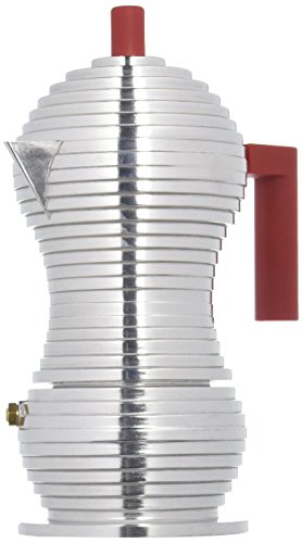 Alessi Cafetera de espresso Pulcina, rojo, 150 ml