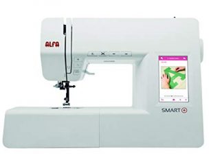 Alfa Smart Plus-Máquina de Coser electrónica, Blanco, 100 puntadas