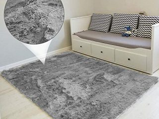 Alfombras Salon Grandes 160 x 230 cm - Pelo Largo Alfombra Habitación Dormitorio Lavables Comedor Moderna Vivero 1. Gris