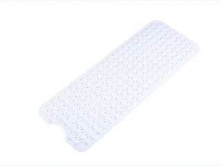 Alfombrillas de baño Extra largas,Alfombra de baño,con Ventosa ,Antideslizantes,se Puede Lavar en la Maquina 100x40cm. (Blanco)
