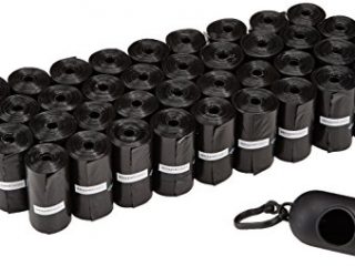 Amazon Basics - Bolsas para excrementos de perro con dispensador y clip para correa (600 bolsas)