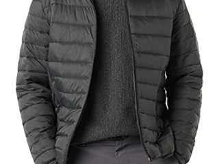 Amazon Essentials Lightweight Water-Resistant Packable Puffer Jacket Chaqueta, Gris Oscuro, M