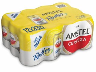 Amstel Radler Cerveza Limón, Pack de 12 x 33cl