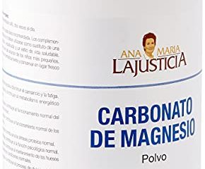 Ana Maria Lajusticia - Carbonato de magnesio – 130 gr. Disminuye el cansancio y la fatiga, mejora el funcionamiento del sistema nervioso. Apto para veganos. Envase para 108 días de tratamiento.