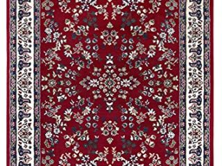 andiamo alfombra oriental clásica, alfombra persa – patrón oriental, alfombra tejida, alfombra de pelo corto – 160x230 cm rojo
