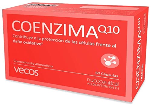 Antioxidante endógeno Vecos con coenzima Q10, vitamina C y vitamina E – Potencia el rendimiento físico – 60 cápsulas