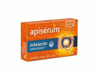 Apisérum Intelecto Cápsulas - Favorece el rendimiento intelectual, concentración y memoria, Multivitamínico con Jalea Real, Vitamina B, Aminoacidos y Ginkgo Biloba, Tratamiento para 1 mes