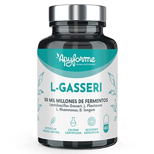 Apyforme - Probioticos Intestinales Lactobacillus Gasseri - Para la digestión, Adelgazamiento y Flora Intestinal - Hasta 50 mil millones de UFC/día - 60 Cápsulas Gastrorresistentes - 100 % Francés