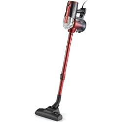 Ariete 2761 - Aspirador con Cable 2 en 1, de Mano y Escoba, Ciclónico, Filtro Hepa, 600 W, Color Rojo/Gris