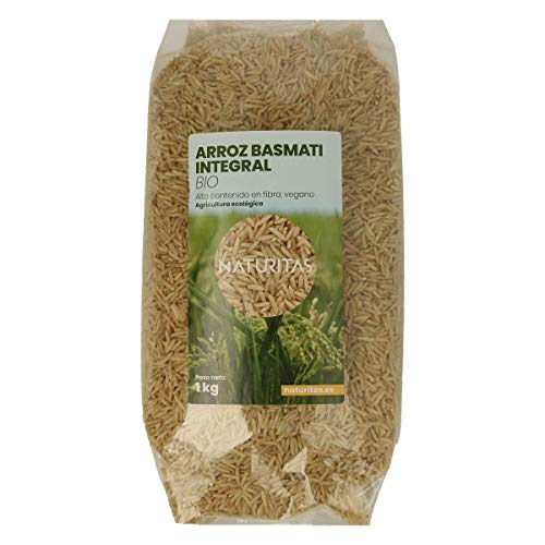 Arroz Basmati Integral ecológico 1 kg | bio | Vegan | Alto contenido en fibra | De fácil digestión