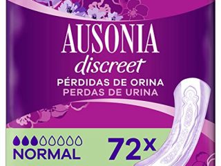Ausonia Discreet Compresas Incontinencia Mujer, Normal, 72 Unidades para Pérdidas de Orina y Vejigas Hiperactivas