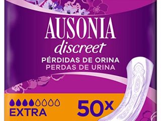 Ausonia Discreet Compresas Incontinencia Mujer, Plus Extra, 50 Unidades para Pérdidas Orinas y Vejigas Hiperactivas