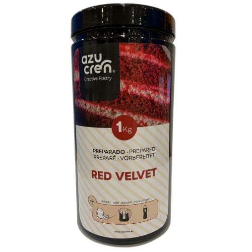 Azucren - Preparado para Bizcocho - Cake Mix en Polvo 1 Kg (Red Velvet)