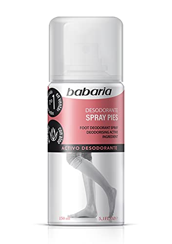Babaria - Desodorante Spray Pies - Control de sudoración y humedad de los pies - 150ml