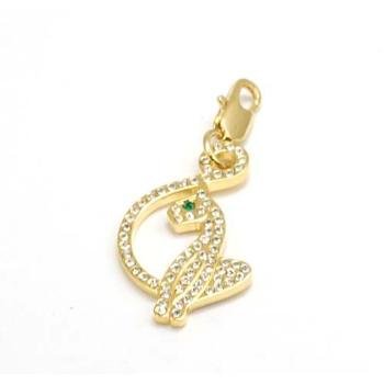 Baby Phat Base de Metal chapado en dorado el otro juego de cristal disparador de