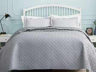 Bedsure Colchas Cama 150 Modernas Gris - Colcha Bouti Fina para Otoño y Invierno, Cubre Cama Multiusos Entretiempo 250x280cm