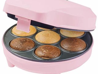 Bestron Máquina para Cupcakes, Diseño Retro, Sweet Dreams, Revestimiento Antiadherente, 700 Vatios, Rosa