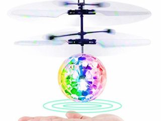 Betheaces Bolas Voladoras, RC Helicopteros Teledirigidos con Luces LED Brillantes, Juguete Volador Mini Dron Juguete para Niños 3 4 5 6 7 8 9 10 11 12 Años Regalos Navidad Cumpleaños Transparente