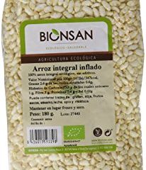 Bionsan Arroz Integral Inflado | Producto Ecológico y Natural | 180 gr