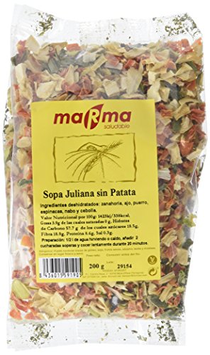 Bionsan Marma Sopa Juliana sin Patata | 6 Paquetes de 200 gr -|Total: 1200 gr