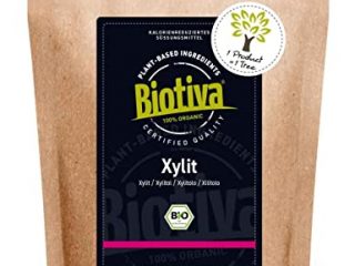 Biotiva Xilitol orgánico 800 g - precio de introducción - alternativa al azúcar en calidad orgánica - 50% menos calorías - diabéticos y veganos - llenado y verificado en Alemania