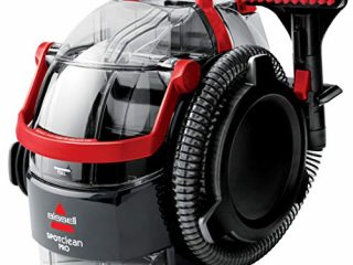 Bissell 1558N Limpiador a Mano para Manchas y alfombras, 750 W, 2.8 litros, 84 Decibelios, Plastic, Rojo/Negro