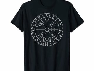 Brújula vikinga del amuleto de la suerte celta Vegvisir Camiseta