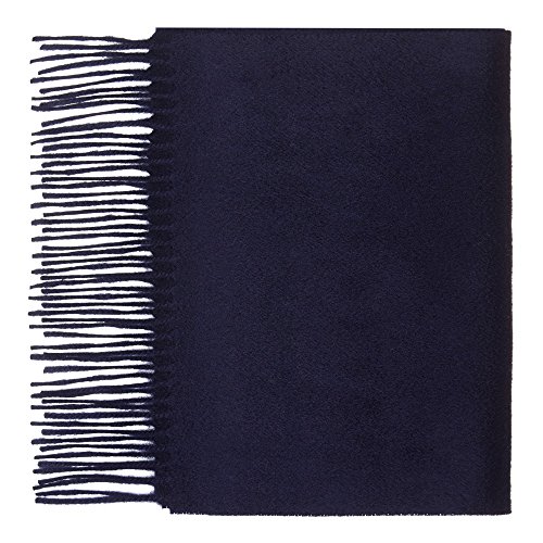 Bufanda 100% Cachemira, azul marino, talla única