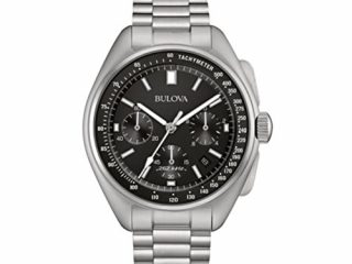 Bulova Piloto Lunar 96B258 - Reloj de Pulsera de diseño para Hombre - Función de cronógrafo - Acero Inoxidable - Esfera Negra