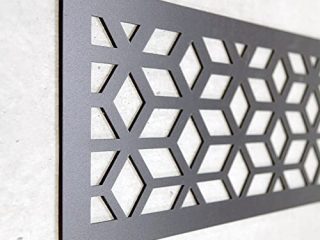 Cabecero Cama Decorativo Económico en PVC - Tipo Forja. Modelo - France (150cm x 60cm, Negro)