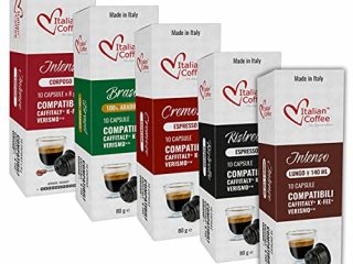 Caffitaly -80 Capsulas de Cafe Compatibles - 5 Variedades Degustación - Cafeteras Caffitaly System