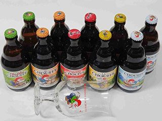 Caja Selección 10 Cervezas Chouffe de 5 tipos y Copa Original