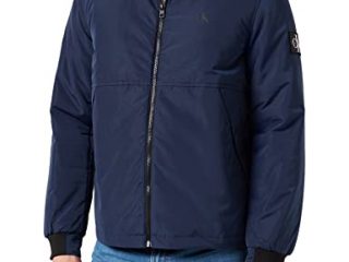 Calvin Klein Jeans Acolchado Ligero Harrington Chaqueta, Black Iris, XL para Hombre