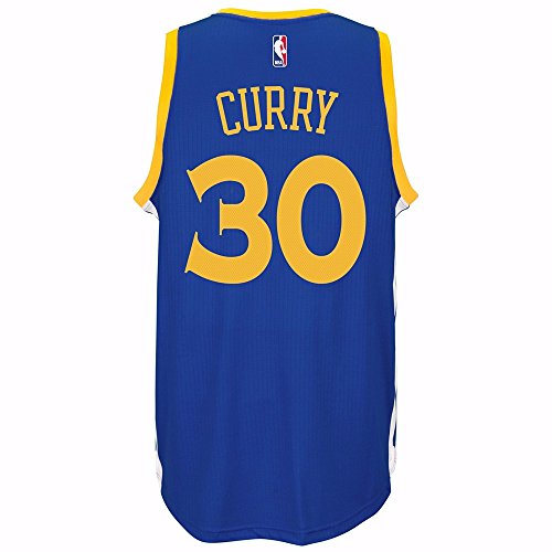 Camiseta de baloncesto para hombre de Stephen Curry de los Golden State Warriors. Diseño de adidas, color azul y dorado - 7470A-CURRY, Stephen Curry, XXL, Azul
