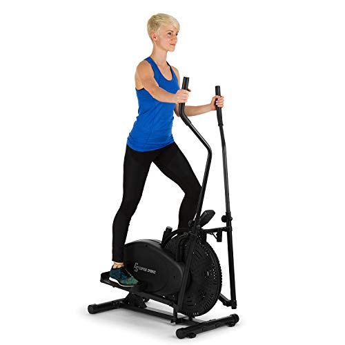 Capital Sports Orbifit - Elíptica, Bicicleta elíptica con altura regulable, Elíptica para casa con estructura de acero, Manillar, Agarre Acolchado, Pedales Antideslizantes, Hasta 100 kg, Antracita