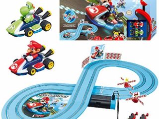 Carrera-1. First Mario & Yoshi Circuito de Coches de Miniatura Nintendo Mario Kart de 2,4 m, Escala 1:50, Multicolor (20063026)