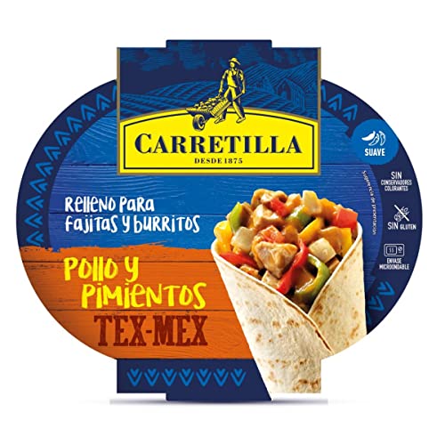 CARRETILLA relleno para fajitas y burritos bandeja 350 gr