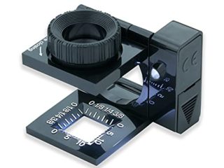 Carson LinenTest Lupa Cuentahílos Enfocable con Luz LED y Lente de 15mm con Aumento de 11.5x