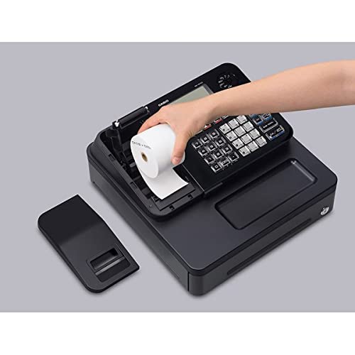 Casio SE-S100S-SIL - Caja registradora electrónica, Pantalla LCD