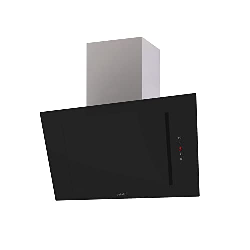Cata | Campana Decorativa de Pared | Modelo THALASSA 900XGBK/F | Ancho de 90 cm | 6 Niveles de Potencia | Clase de eficiencia Energética A+++ | Acabado en Cristal Negro