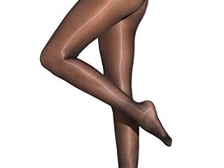 Cecilia de Rafael Mujeres Eterno Super Lucido 10 Medias Brillantes en Negro con Acabado Liso - Nylon y Spandex - Pequeño