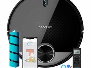 Cecotec Robot Aspirador Conga Serie 3790. Tecnología láser, friega, aspira y Barre a la Vez. Negro